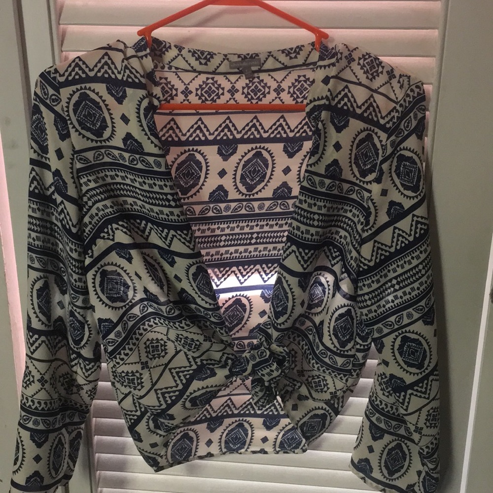 Charlotte Russe front wrap long sleeve